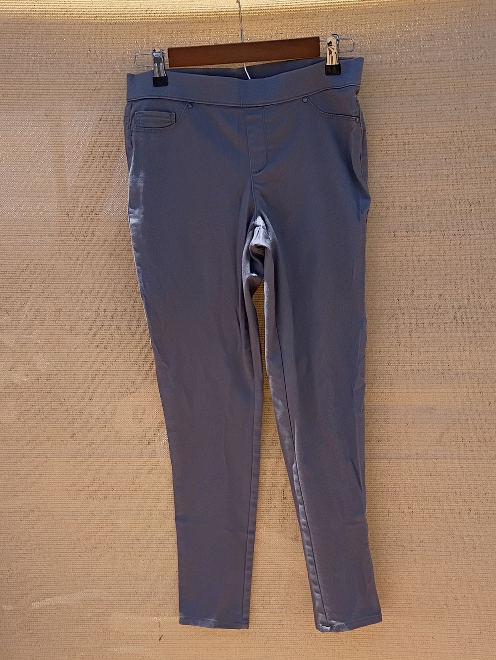 Faded Glory Light Gray Knit Pants Stretch Jeggings Style Comfortable Camping